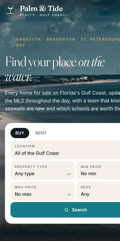 Coastal theme on a phone