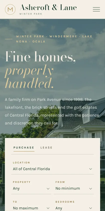 Estate theme on a phone