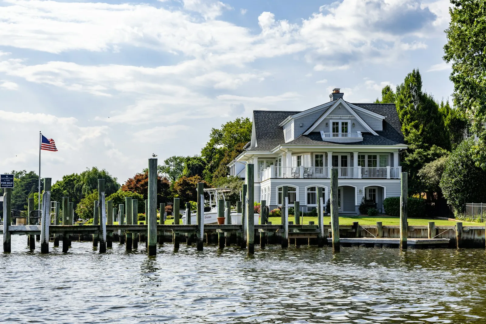 Waterfront home with dock